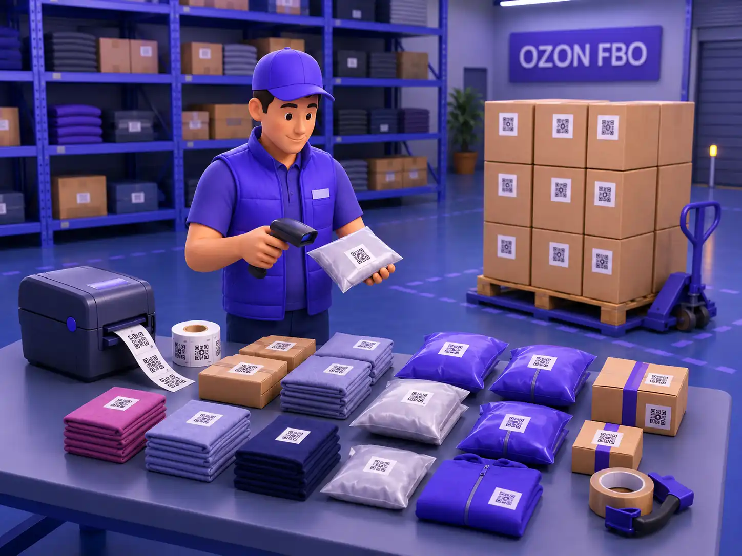 Подготовка первой поставки товаров на Ozon FBO с маркировкой на складе