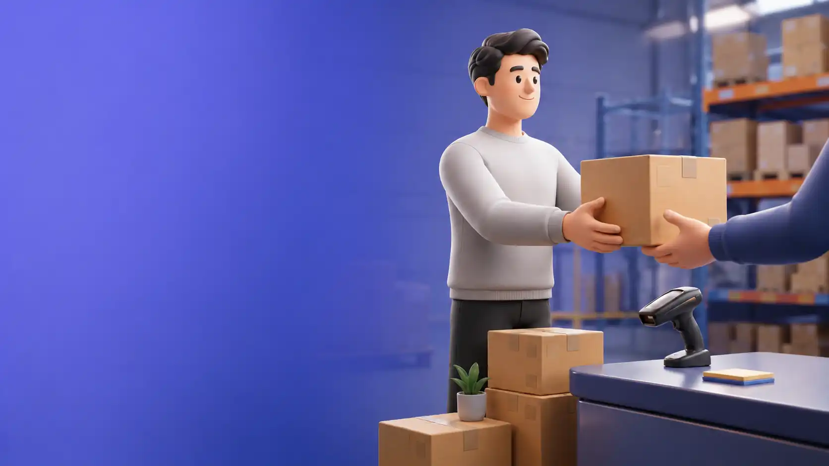 3D-селлер передаёт короб на складскую обработку Мул-Фулфилмент
